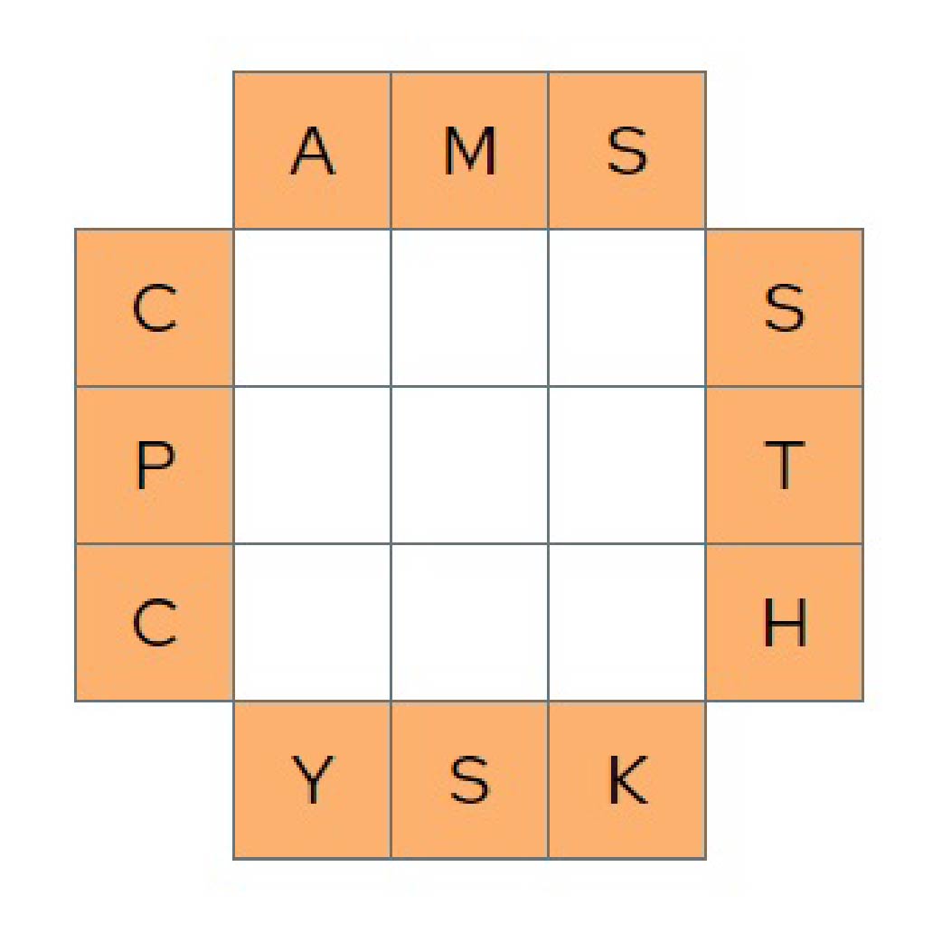 An example of a Nine to Five puzzle