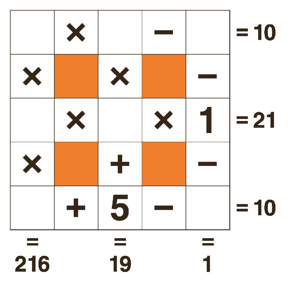 An example of a Set Square puzzle