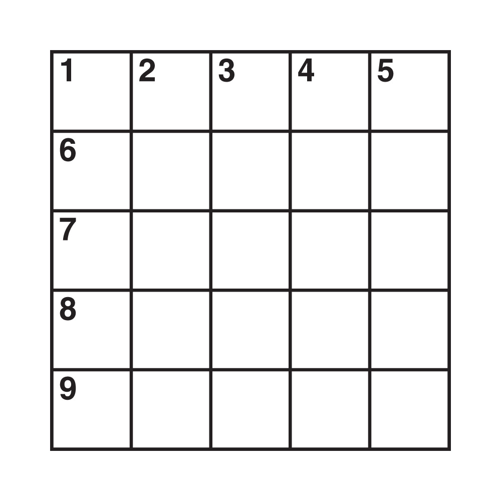 Word Square puzzle grid