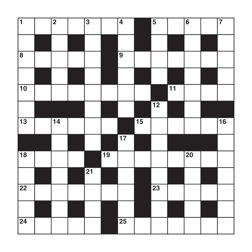 Two Speed Crossword puzzle grid