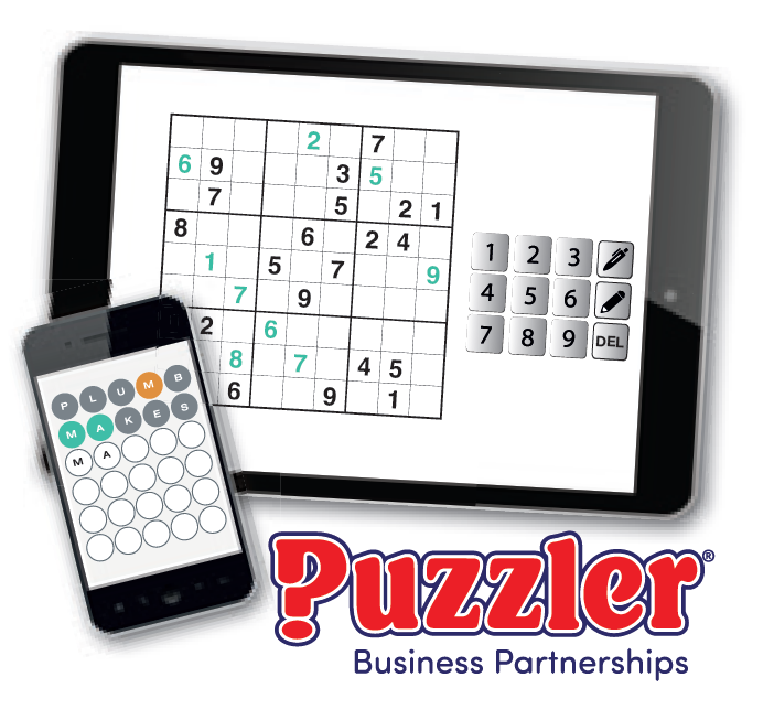 Puzzler Business Partnerships Logo and Devices